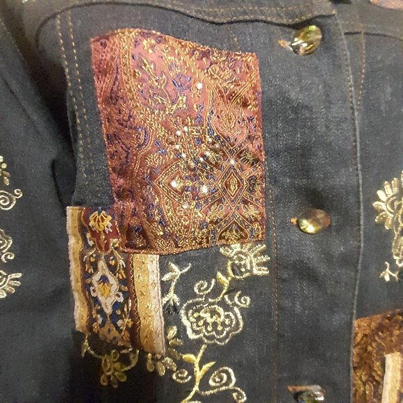 XL Graff Wear by UM Company - Denim Patchwork Jacket - Picture 4 of 11